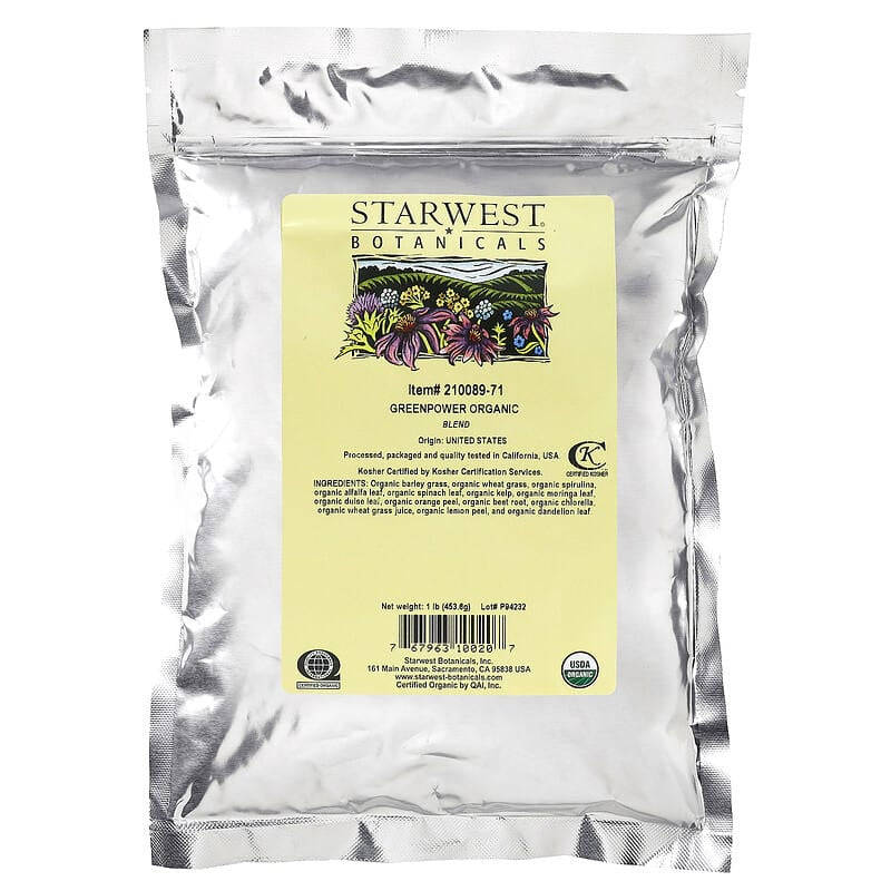 Starwest Botanicals Organic Blend Green Power, 1 Lb